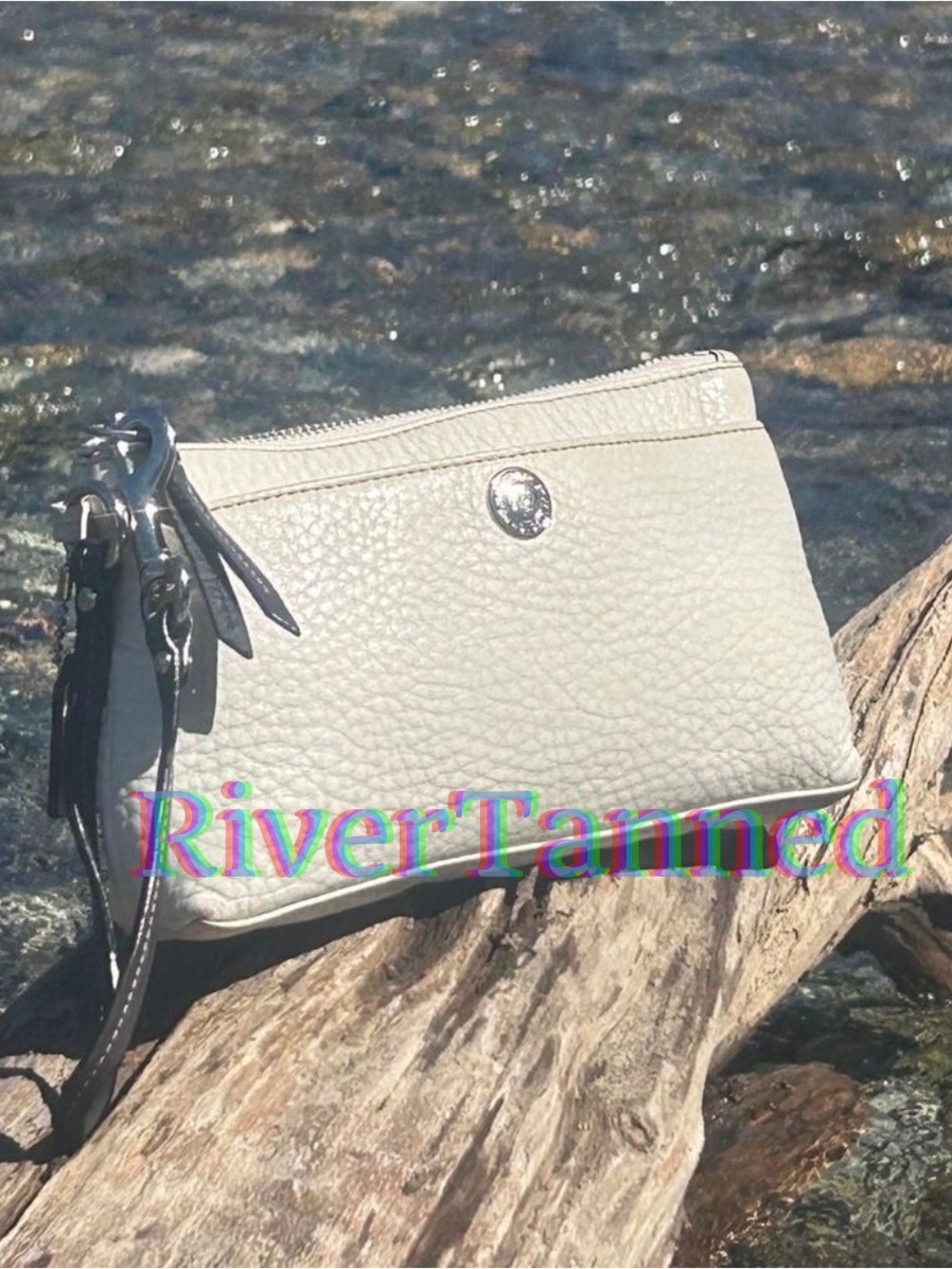 Coach Madison Shrunken Pebble Leather Wristlet / Large Pouch (Style No. 49959)